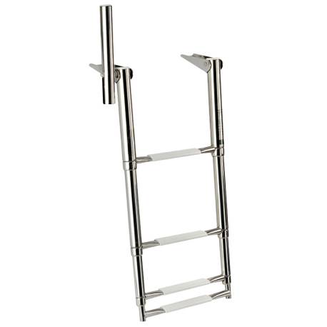 Scara telescopica cu maner OSCULATI, inox, 4 trepte, 115.6x34.5cm