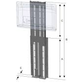 Lift TV electric vertical OSCULATI, 750mm, 12V