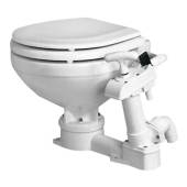 Toaleta cu operare manuala OSCULATI Compact, sezut din lemn alb lacuit, 34.5x45x42.5cm