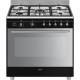Aragaz SMEG CG90N9, 5 zone, curatare cu vapori, negru