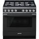 Aragaz pe gaz SMEG Portofino CPF9GMAN, termoventilat, 90x60 cm, clasa A+