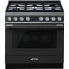 Aragaz pe gaz SMEG Portofino CPF9GMAN, termoventilat, 90x60 cm, clasa A+