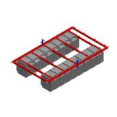 Element ponton modular ROTO Multi Aqua Box cu structura din otel 2.98x2.34m