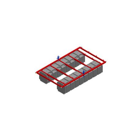 Element ponton modular ROTO Multi Aqua Box cu structura din otel 2.98x2.34m