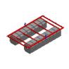 Element ponton modular ROTO Multi Aqua Box cu structura din otel 2.98x2.34m