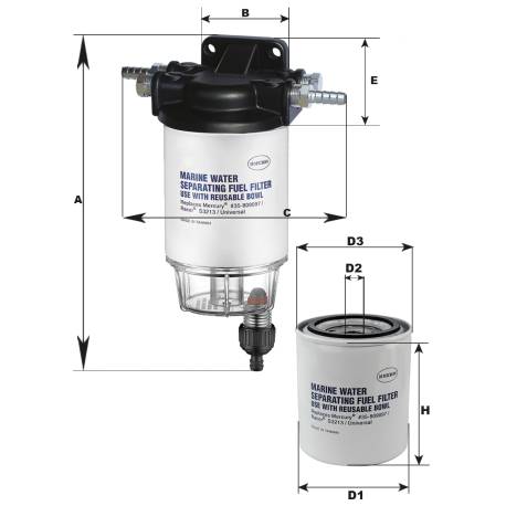 Cartus de rezerva pentru filtrul cod 297020, 10 microni