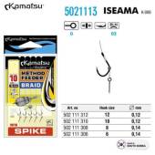 Carlige legate KAMATSU pentru Method Feeder + Spike, Iseama nr.6, 5buc/plic