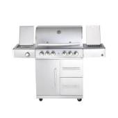 Gratar pe gaz din inox ALL'GRILL Top-Line Chef L 500904-S24, cu 4.2 arzatoare si sertare de depozitare