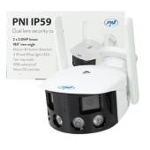 Camera supraveghere video PNI IP590, wireless, cu IP, Dual lens, 2x2MP, 180 grade