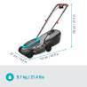 Mașină de tuns iarba electrică GARDENA PowerMax 32/1200 G2, 1200W, latime taiere 32cm