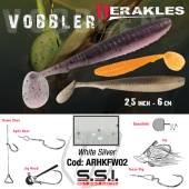 Shad HERAKLES Vobbler 2.4", 6cm White Silver, 8buc/plic