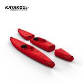 Caiac modular KAYAK INNOVATIONS NATSEQ Solo Red, 409cm