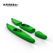Caiac modular KAYAK INNOVATIONS NATSEQ Solo Green, 409cm