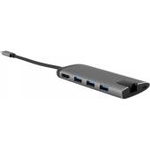 Hub Verbatim USB-C, 4K HDMI, 3.0, card r., silver