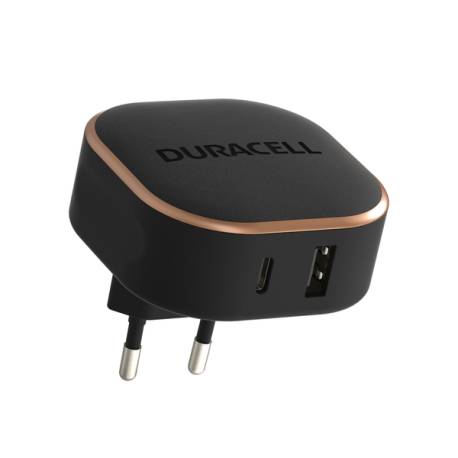 Incarcator Duracell USB-A + USB-C PPS 30WBlack