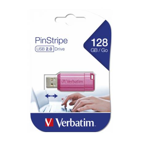 USB Flash Drive Verbatim, SnG, 128GB, 2.0, RozPinStripe