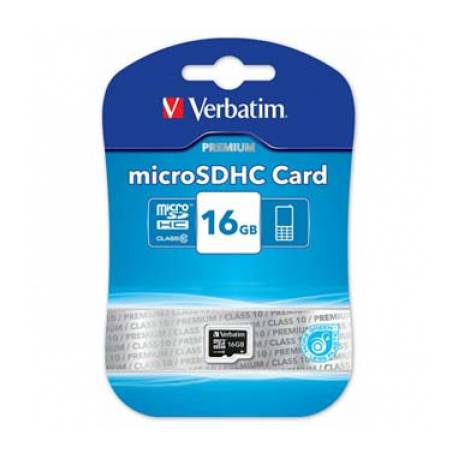Card de memorie MicroSDHC U1 Verbatim, 16GBPremium, CL10