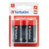 Baterii Verbatim, Alkaline, D, 2 buc, 49923