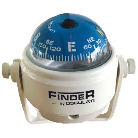 Busola OSCULATI Finder 2" cu suport, white/blue