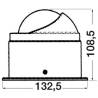 Busola RIVIERA Artica BA3 negru 2" 3/4, binnacle