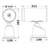 Proiector cu halogen OSCULATI 13.229.12, 12V, inox, etans, control de la distanta