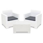 Set mobilier balcon BICA Nebraska Terrace, alb, 2 persoane