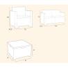Set mobilier gradina BICA Nebraska 2 alb, 4 persoane