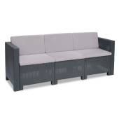 Canapea de gradina BICA Colorado Sofa 3 grafit, 3 persoane, 188x57x64cm