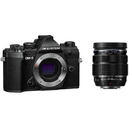 Kit Aparat foto Mirrorless Olympus OM-5, 20.4MP, 4K + obiectiv 12-40mm PRO II (Negru)