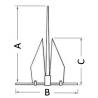 Ancora demontabila LEWMAR LFX, aluminiu anodizat, 2kg