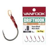 Carlige VANFOOK DRS-40F Drifthook Fine Wire nr.8, 5buc/plic