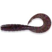 Naluca FISHUP Mighty Grub 13.3cm, culoare 050 Green Pumpkin Brown Red & Purple, 4buc/plic