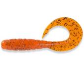 Naluca FISHUP Mighty Grub 13.3cm, culoare 049 Orange Pumpkin Black, 4buc/plic