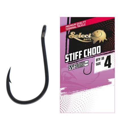 Carlige SELECT BAITS Stiff Chod SSF, Nr.6, 10buc/plic