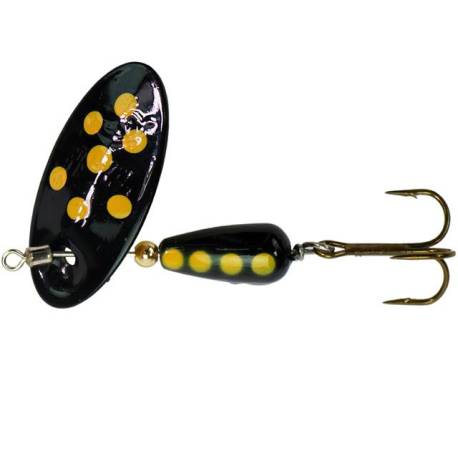 Lingurita rotativa PANTHER MARTIN InLine Swivel Spotted nr.4 4.1g Black