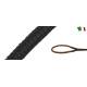 Parama dublu impletita din poliester X12, 40mm, Black, 100m