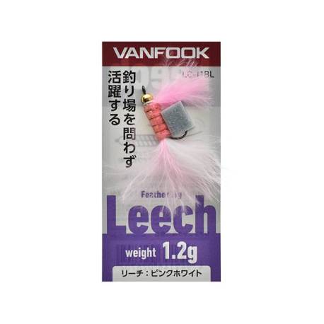 Jig cu pene VANFOOK Leech LC-11BL 1.2g Pink and White