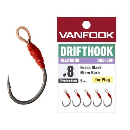 Carlige VANFOOK DRS-50F Drifthook Allround nr.6, 5buc/plic