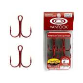 Ancore triple VANFOOK DT-55R Red, Nr.10, 5bucplic