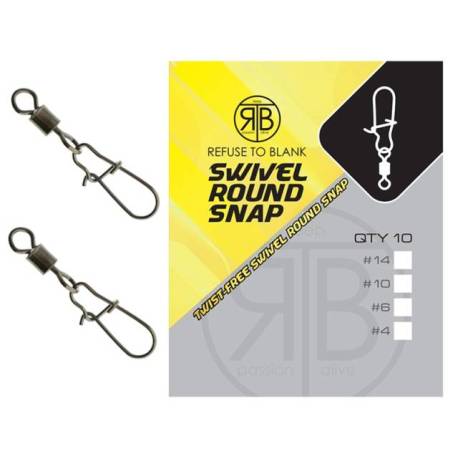 Agrafe cu vartej RTB Swivel Round Snap Nr.4, 25kg, 10buc/plic