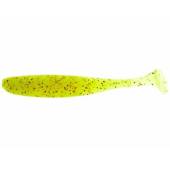 Shad KEITECH Easy Shiner Chartreuse Red Flake PAL nr.01, 8.9cm, 7 buc/plic