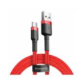 Cablu BASEUS Cafule, USB la USB-C, Quick Charge , 2A, 2m Rosu