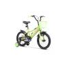 Bicicleta copii 3-5 ani RICH R1405A, roti 14", V-Brake, roti ajutatoare, Verde/Alb