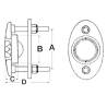 Carlig pentru saula de schi nautic, inox, montare incasata