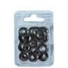 Piulite fixare husa, negru, diametru 3-4 mm, 10 bucati