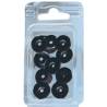 Nasturi rotunzi pentru fixare prelata 19mm, negru, 10 bucati