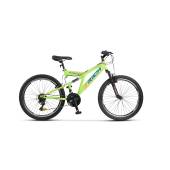 Bicicleta copii MTB-FS RICH Alpin R2449A, roti 24", Verde/Albastru/Portocaliu