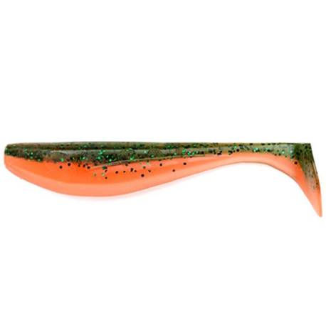 Naluca FISHUP Wizzle Shad 12.5cm, culoare 205 Watermelon Flo Orange, 4buc/plic