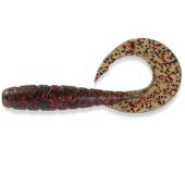 Naluca FISHUP Mighty Grub 13.3cm, culoare 045 Green Pumpkin Red & Black, 4buc/plic