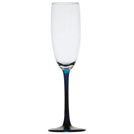 Set 6 pahare champagne Ecozen MARINE BUSINESS Party Blue, diametrul 75mm
